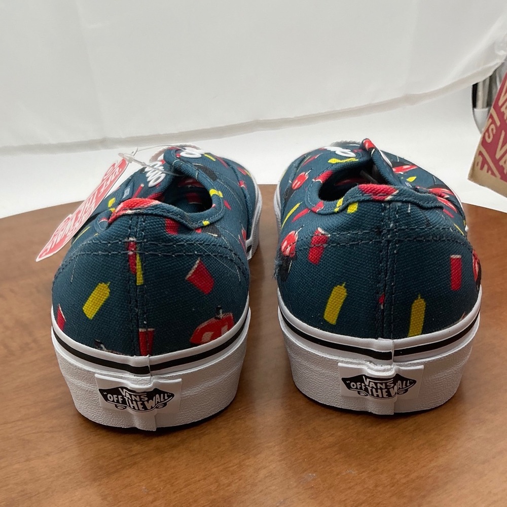 Vans Authentic BBQ Grill Red Cup Teal Canvas Sneakers Mens 8 Womens 9.5 NEW - Picture 3 of 9